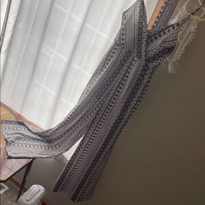 Black and White Patterned Jumpsuit